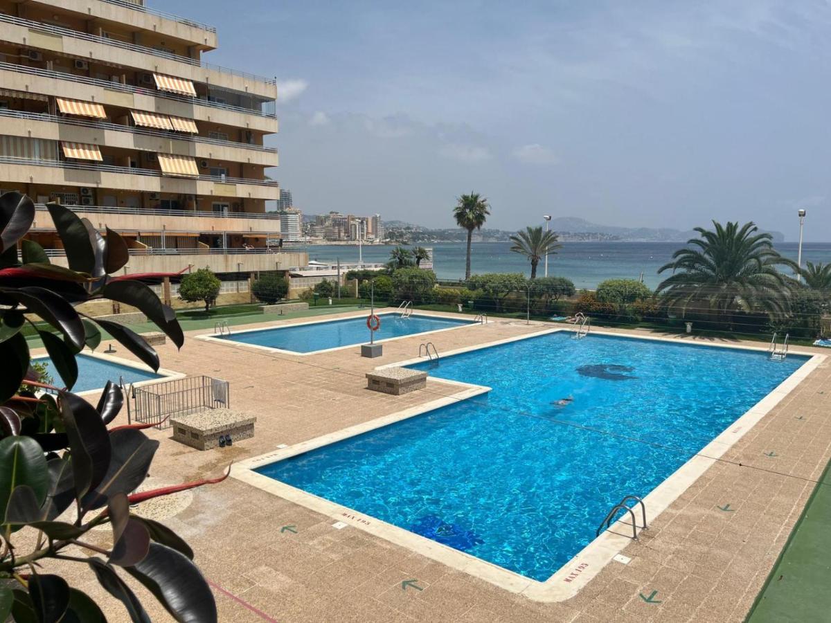 Calpe Apartamento 1A Linea De Playa Piscina Reformado Wifi Aire Eksteriør billede